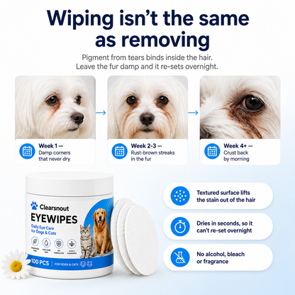 Pet Eye Wipes - Tear Stain & Crust Remover
