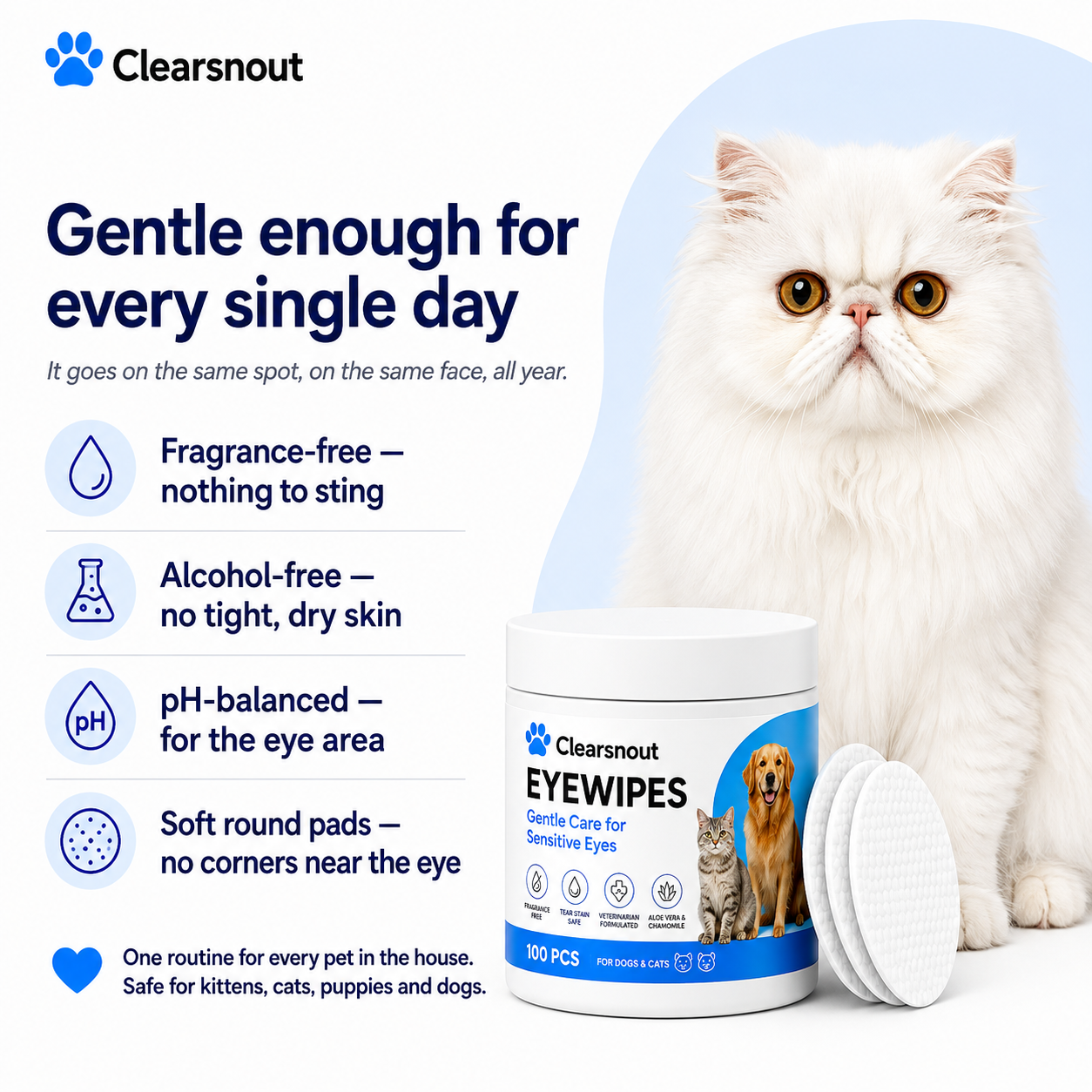 Pet Eye Wipes - Tear Stain & Crust Remover