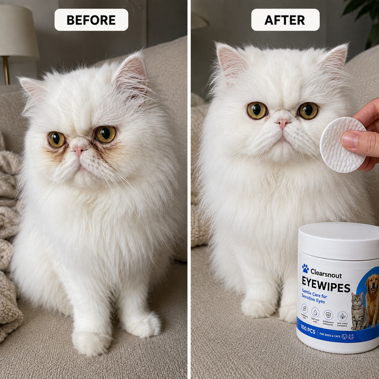 Pet Eye Wipes - Tear Stain & Crust Remover